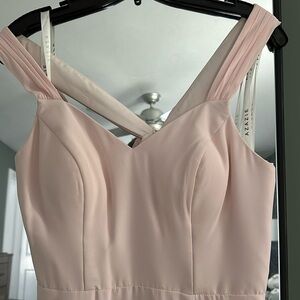 Azazie Jane dress in blushing pink